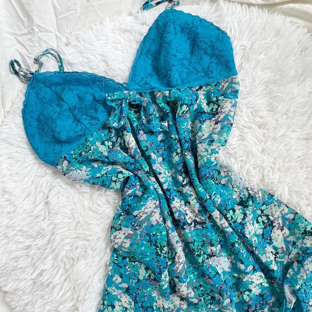 Blue Floral Slip